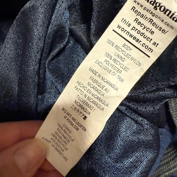 Patagonia Blue Athletic Recycled Nylon Shorts - Picture 2 of 4